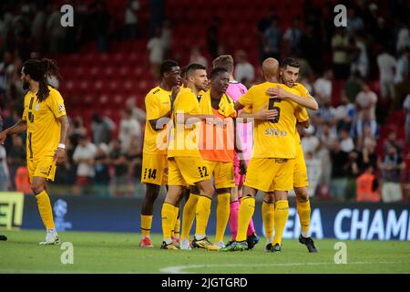 Kf Tirana team during the first round of UEFA Champions League 2022-2023,  football match between Kf Tirana and F91 Dudelange at Air Albania Stadium  Stock Photo - Alamy