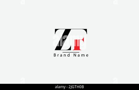 Alphabet letters Initials Monogram logo ZF FZ Z F Stock Vector