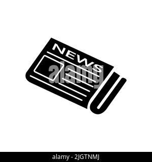 Newspaper icon. Vector illustration can be used for topics journalism, reportage, news Stock Vector