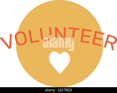 Volunteer opportunity semi flat color vector element Stock Vector