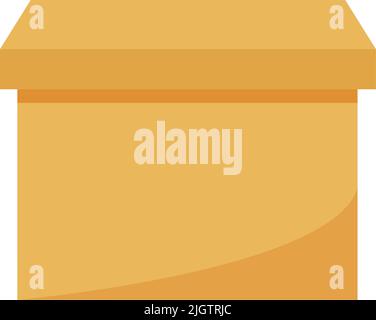 Closed cardboard box semi flat color vector object Stock Vector