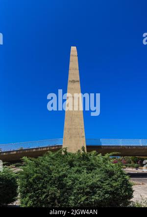 Arch in Rashid Karami International Fair designed by Oscar Niemeyer, North Governorate, Tripoli, Lebanon Stock Photo