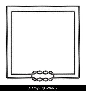 Blank poster template with nautical border Stock Vector