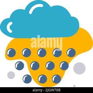 Cloud with rain drops icon, cartoon style Stock Vector Image & Art - Alamy
