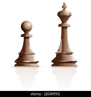 Vector Chess Pawn With Golden Crown And Defeated King Royalty Free SVG,  Cliparts, Vetores, e Ilustrações Stock. Image 12927981.