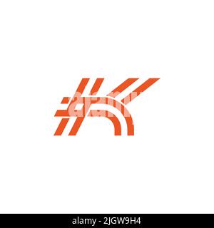 letter k tags line geometric simple logo vector Stock Vector