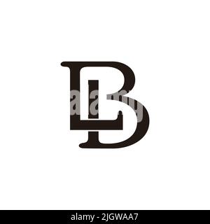letter bl linked overlapping design logo vector Stock Vector