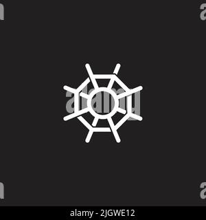 spider web circle swirl overlap simple logo vector Stock Vector