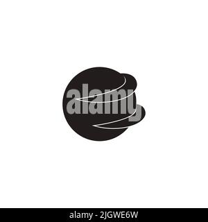 circle curves motion circle silhouette object logo vector Stock Vector