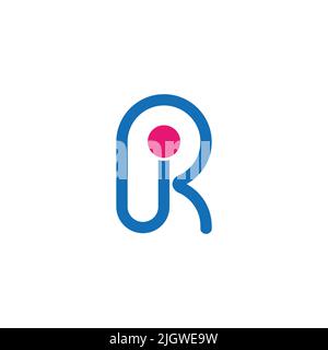 letter ir circles geometric line logo vector Stock Vector