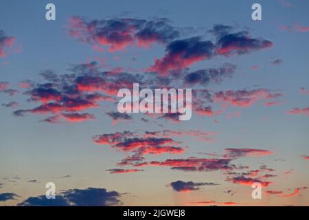 Afterglow, Steinbeck, Klütz, Mecklenburg-West Pomerania, Germany Stock Photo