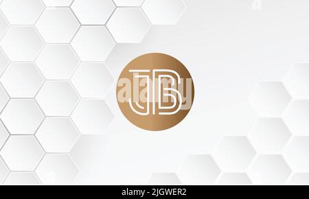 JB, BJ Abstract logo design Stock Vector