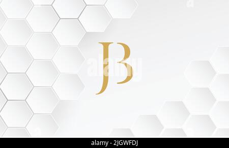 JB, BJ Abstract logo design Stock Vector