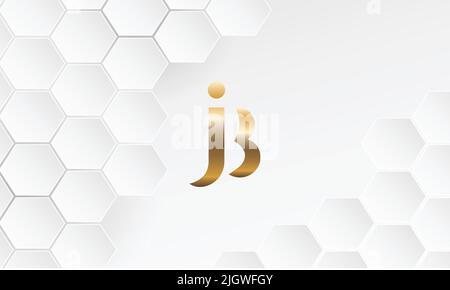 JB, BJ Abstract logo design Stock Vector