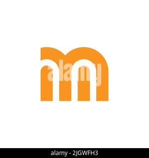 letter ym simple geometric colorful logo vector Stock Vector