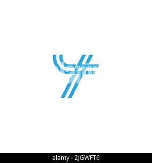 number four linked tags geometric logo vector Stock Vector