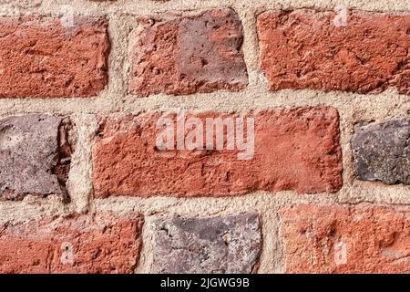 Background of red brick wall Stock Photo