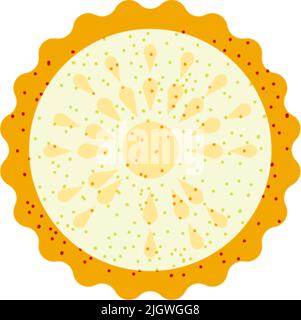 Pineapple ripe exotic fruit cut in half vector Stock Vector
