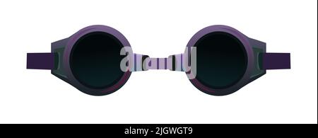 Glasses for electric welding. Optical filter converter. Protective equipment for work. Object isolated on white background. Vector Stock Vector
