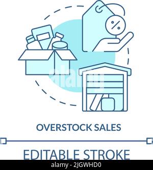 Overstock sales concept icon Stock Vector Image & Art - Alamy