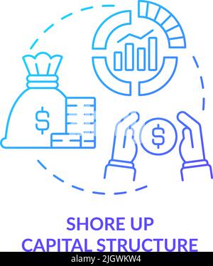 Cost structure blue gradient concept icon Stock Vector Image & Art - Alamy