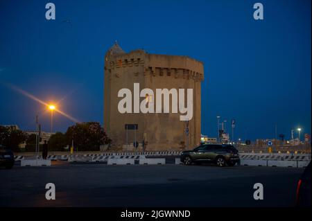 2021 june 06 - Europe, Italy, Sardinia Porto Torres - Aragonese tower Stock Photo