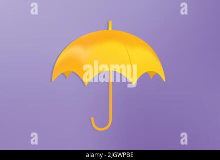 Umbrella Illustration Rain Protection Season Isolated Flat Graphic Icon Stock Vector
