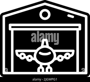 Airport hangar icon . Stock Vector