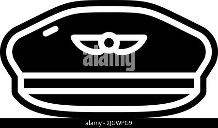 Airport pilot hat icon . Stock Vector