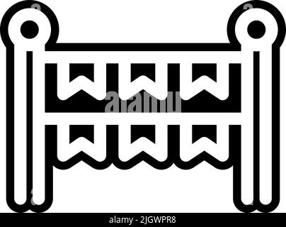 Amusement park garland icon . Stock Vector