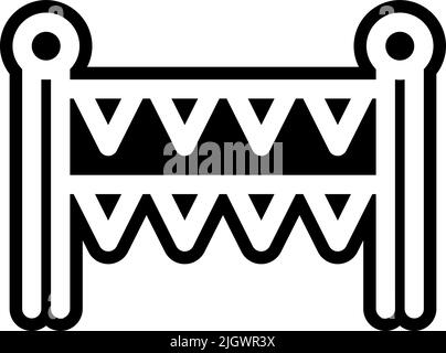 Amusement park garland icon . Stock Vector