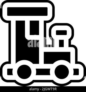 Baby train toy icon . Stock Vector