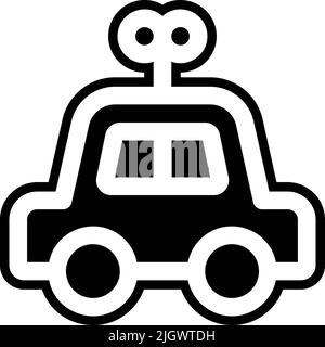 Baby car toy icon . Stock Vector