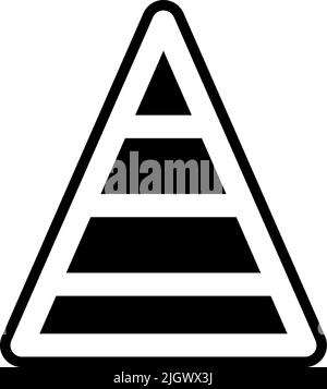 Chart and diagram pyramid icon . Stock Vector