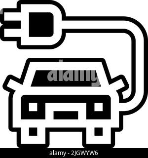 Circular economy electric car icon . Stock Vector