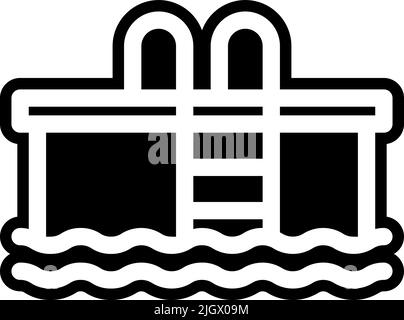 City amenities swimming pool icon . Stock Vector