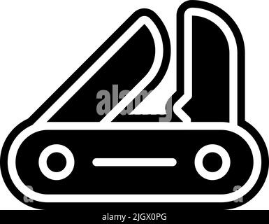 Construction tools pocket knife icon . Stock Vector