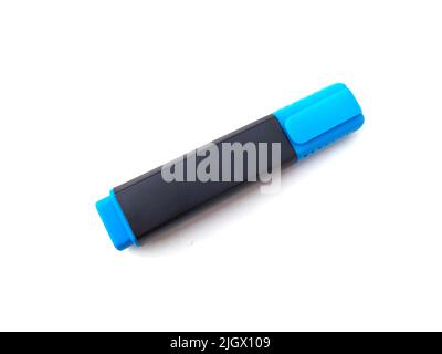 black and blue marker isolated on white background Stock Photo