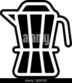 Coffee shop moka pot icon . Stock Vector