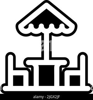 Coworking space terrace icon . Stock Vector