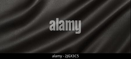 Black shiny fabric texture background Stock Photo