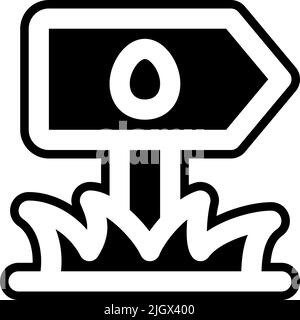 Easter signboard icon . Stock Vector