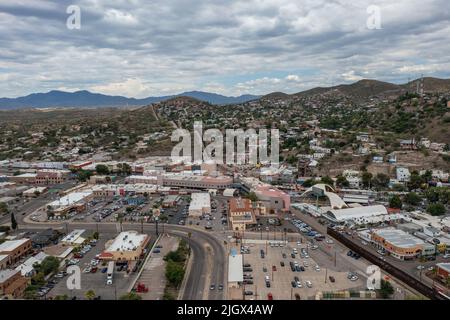 Port of Entry USA Mexico border in Nogales, Arizona Stock Photo