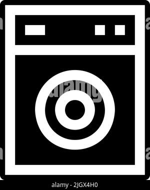 Electronics washing machine icon . Stock Vector