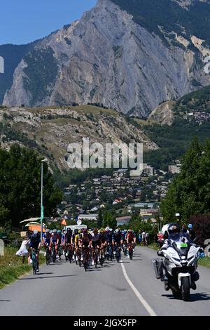 Granon, France, 13th July 2022. A general view during Stage 11 of the Tour De France, Albertville to Col du Granon Serre Chevalier. Credit: Pete Goding/Alamy Live News Stock Photo