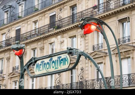 Metro sign by french architect Hector Guimard.Art Nouveau design ...