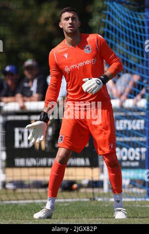 Grimsby, England, 9th July 2022. Max Crocombe of Grimsby Town during the Pre Season Friendly match at the Linden Club, Grimsby. Picture credit should read: Jonathan Moscrop / Sportimage Stock Photo