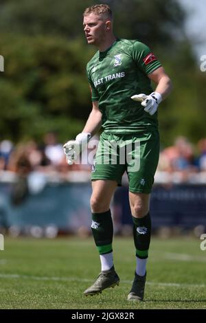 Grimsby, England, 9th July 2022. Tom Jackson of Cleethorpes Town during the Pre Season Friendly match at the Linden Club, Grimsby. Picture credit should read: Jonathan Moscrop / Sportimage Stock Photo