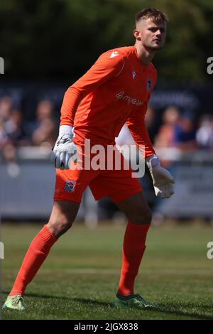 Grimsby, England, 9th July 2022. Ollie Battersby of Grimsby Town during the Pre Season Friendly match at the Linden Club, Grimsby. Picture credit should read: Jonathan Moscrop / Sportimage Stock Photo