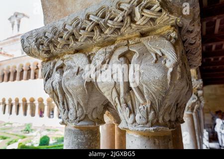 Romanesque cloister in Abbey of Santo Domingo de Silos, Castile and Leon, Spain Stock Photo